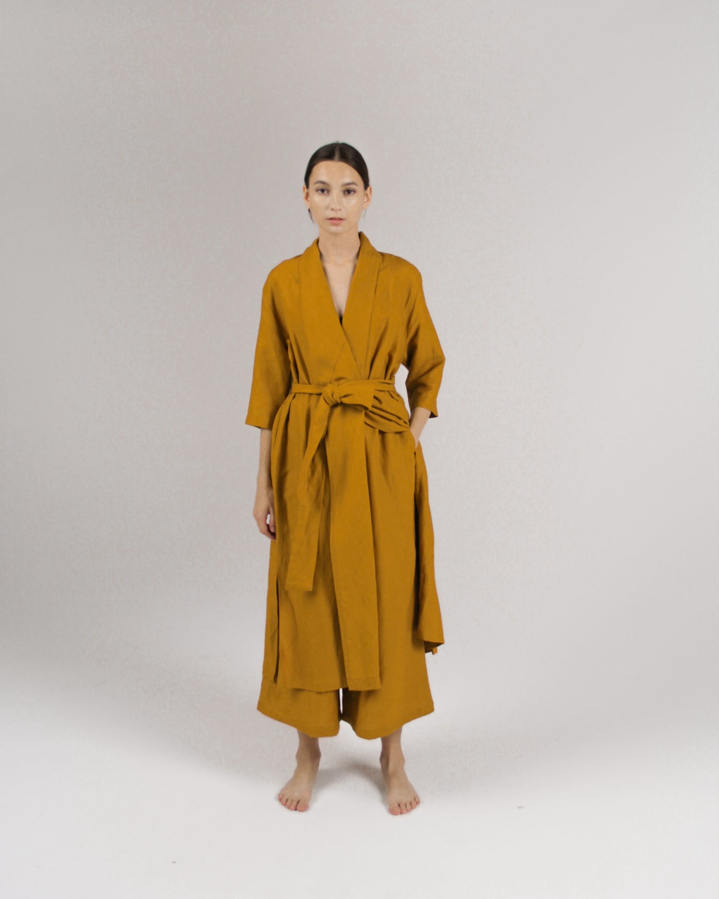 The Convertible Wrap Dress in Mustard – Par en Par